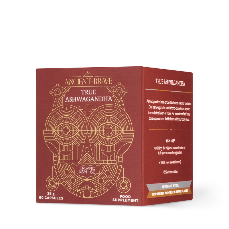 Ancient+Brave True Ashwagandha supplement 60 capsules, UK version
