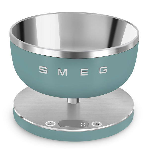 موازين مطبخ رقمية Smeg خضراء 5 كجم - منتج بريطاني