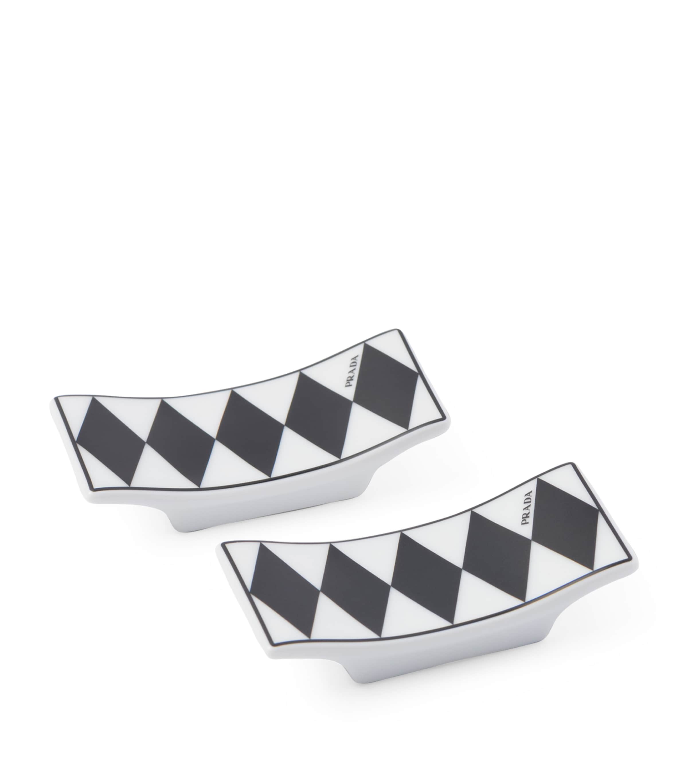 Prada chequerboard chopstick rests set of 2, imported from the UK