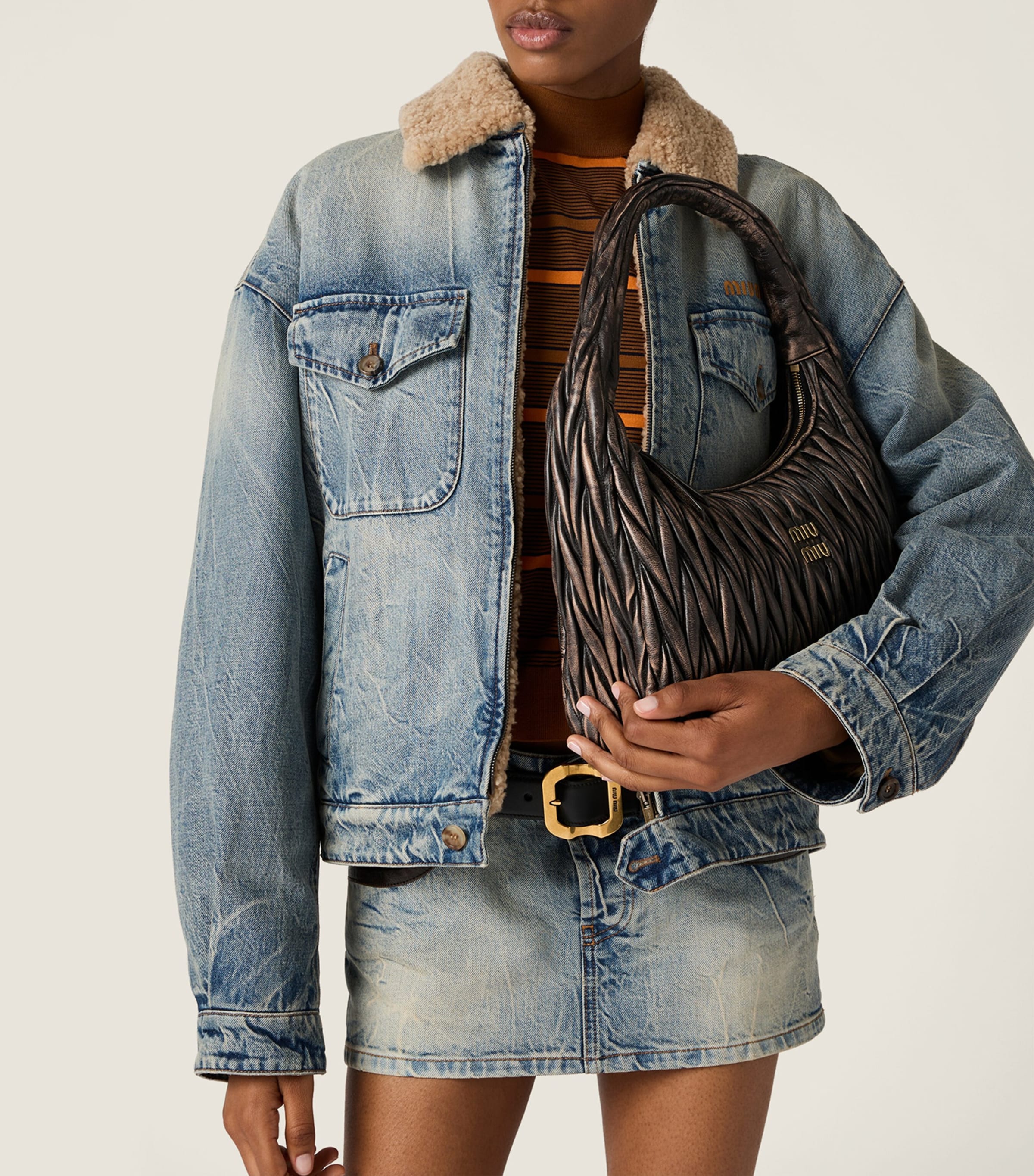 Miu Miu Matelassé Wander shoulder bag calfskin - British product