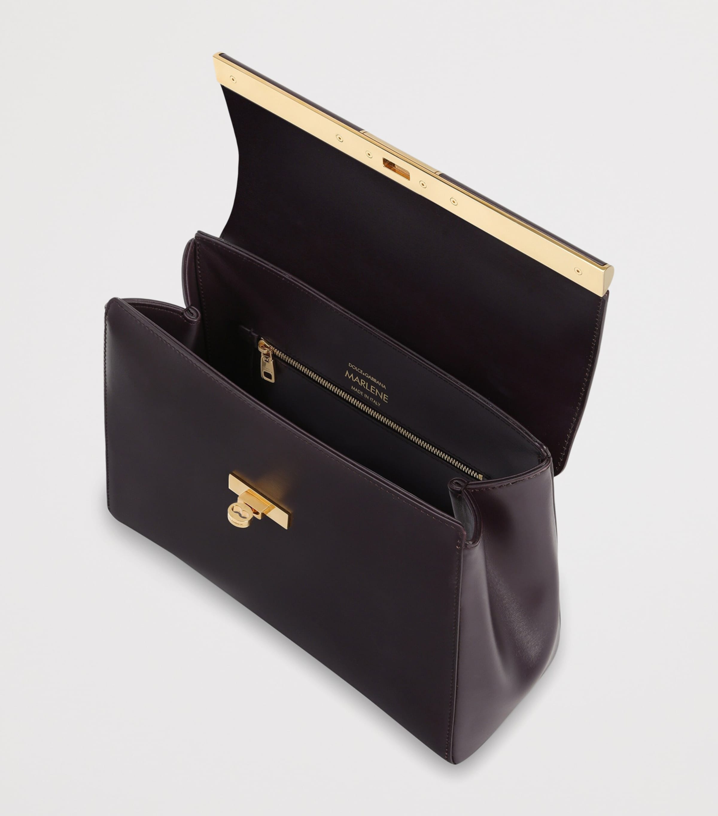 Dolce&Gabbana Marlene top-handle bag calfskin gold-tone hardware (British brand)