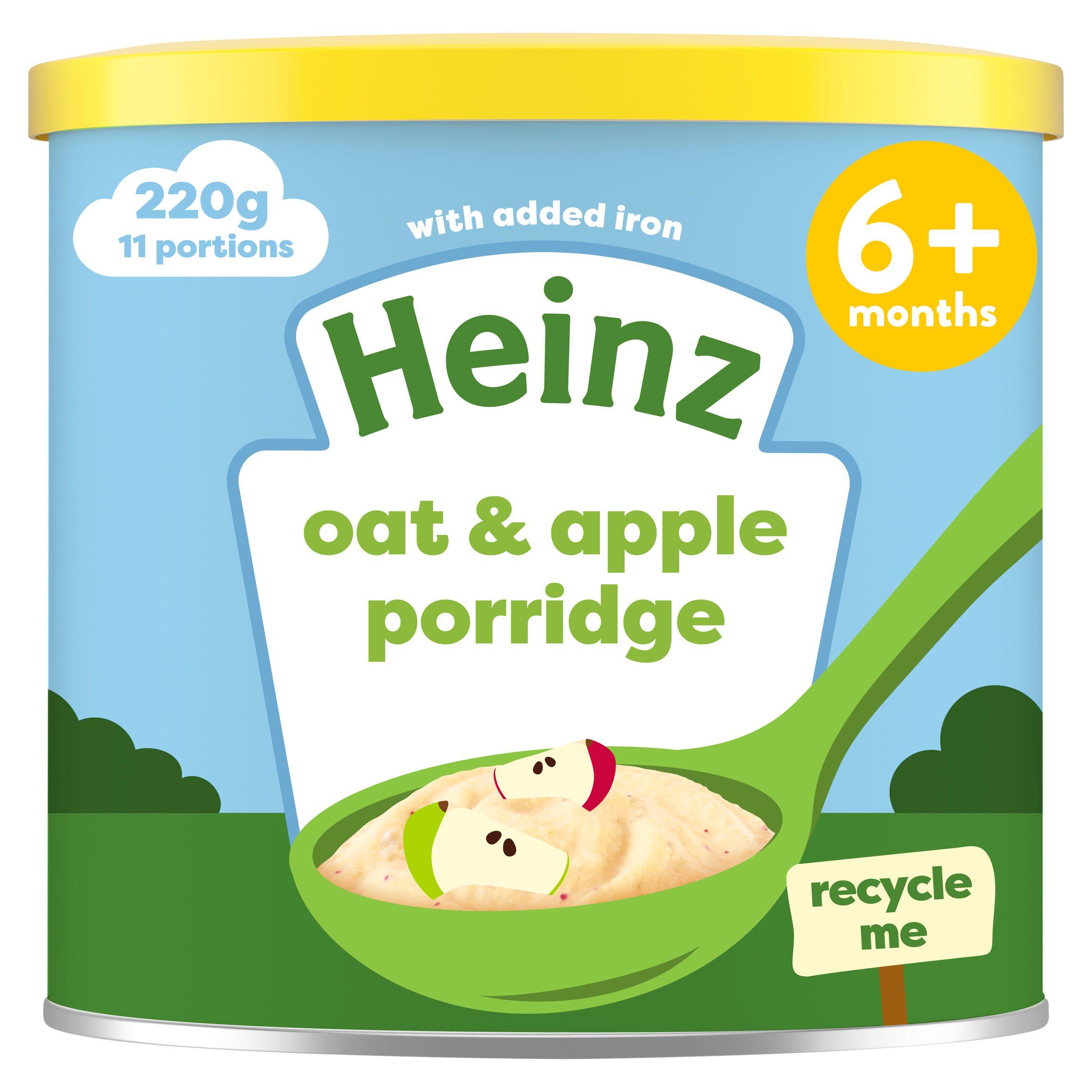 Heinz Creamy Oat & Apple Porridge Baby Food 6+ Months 240g baby meals Sainsburys   