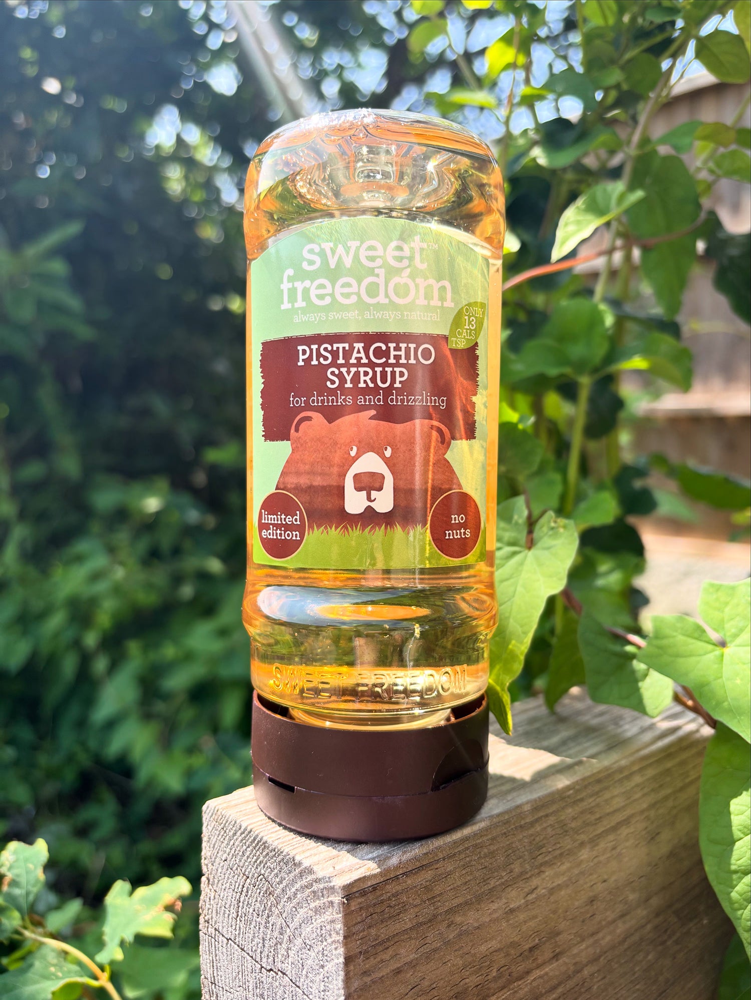 Sweet Freedom pistachio syrup 350g, imported from the UK