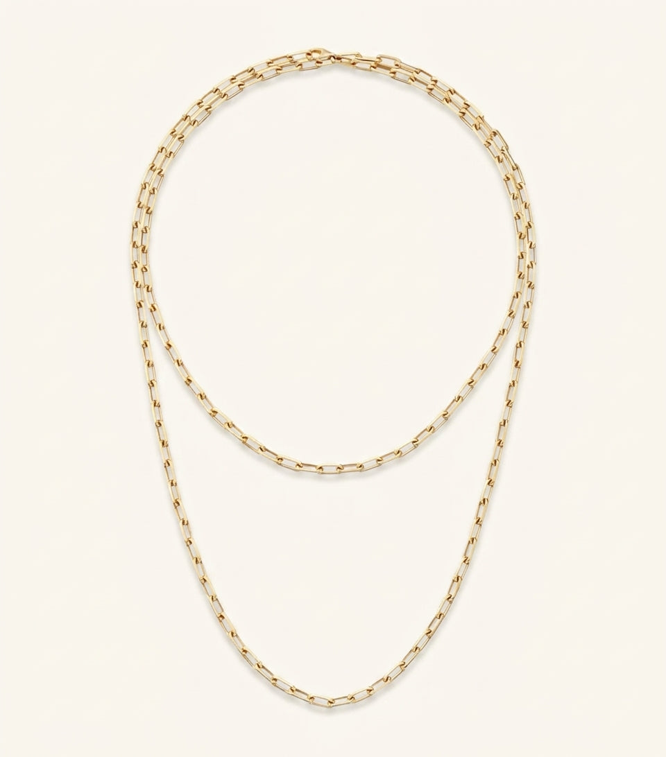 Cartier Santos de Cartier long chain necklace 94cm yellow gold (British brand)
