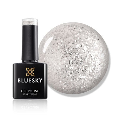 Bluesky Gel Nagellack Platinum You Could Cut Glass Silver Glitter
