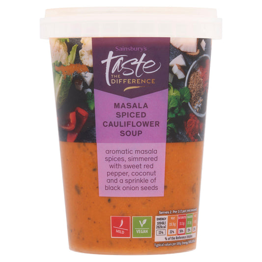 Sainsbury's Masala Spiced Cauliflower Soup, Taste the Difference 600g GOODS Sainsburys   