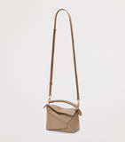 LOEWE Mini Leather Puzzle Edge top-handle bag, imported from the UK