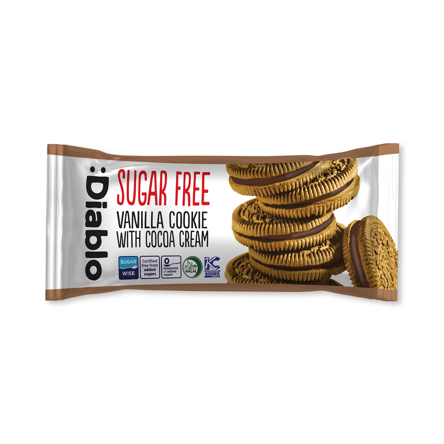 Diablo sugar free vanilla sandwich cookies 44g - British product