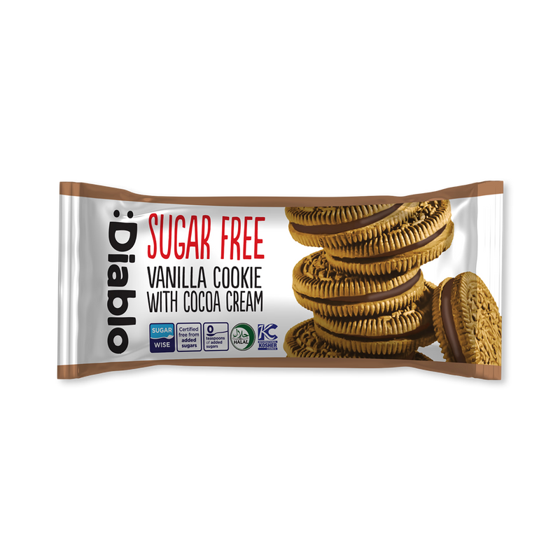 Diablo sugar free vanilla sandwich cookies 44g - British product