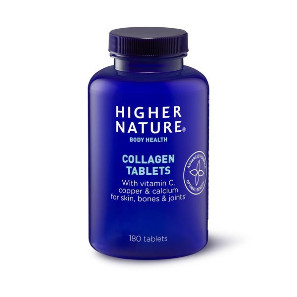 Higher Nature Collagen Tablets 180s, imported from the UK
