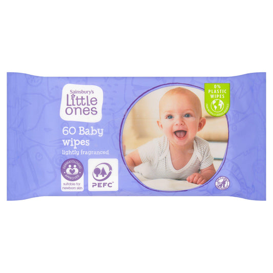 Little Ones Fragranced Baby Wipes x60 baby wipes Sainsburys   