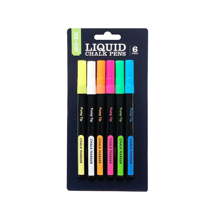 ASDA Liquid Chalk Pens 6 Pack Office Supplies ASDA   