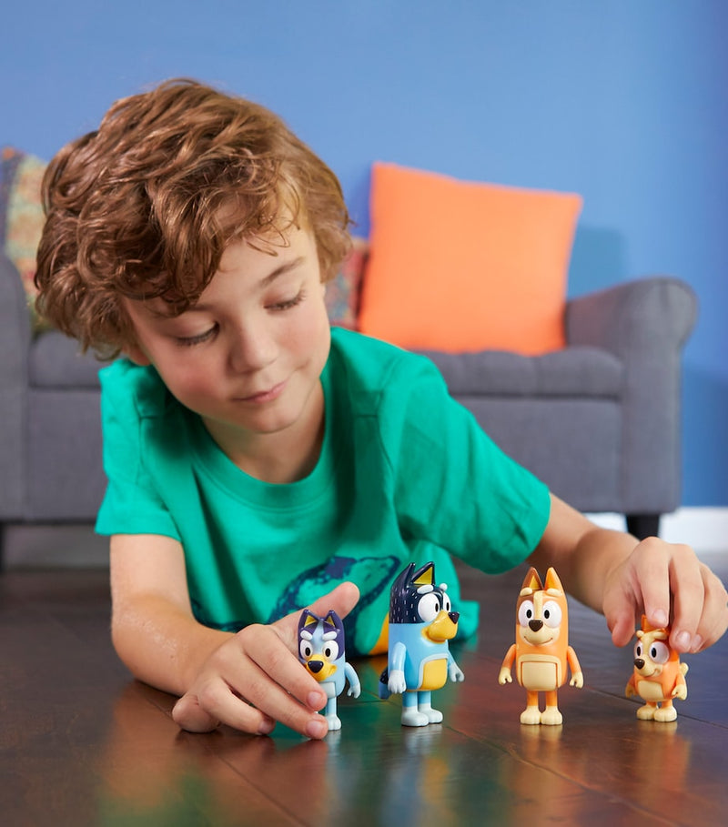 Family Play Figures Set of 4, Approximately 8cm Height, Ages 3+