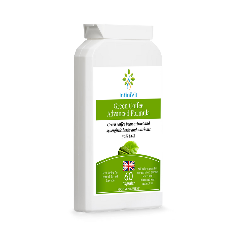 InfiniVit green coffee supplement advanced formula 60 capsules, imported from the UK