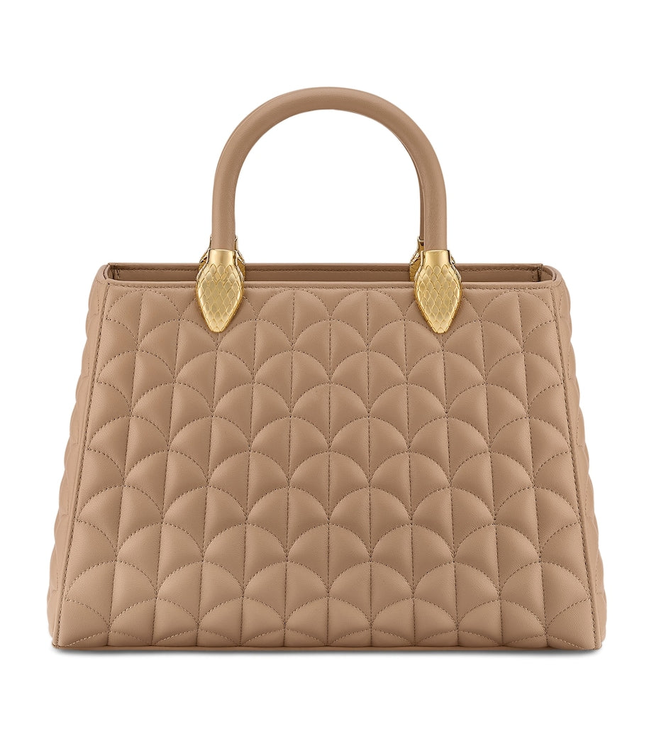 Bvlgari Serpentine Duo top-handle bag in quilted lambskin - British product