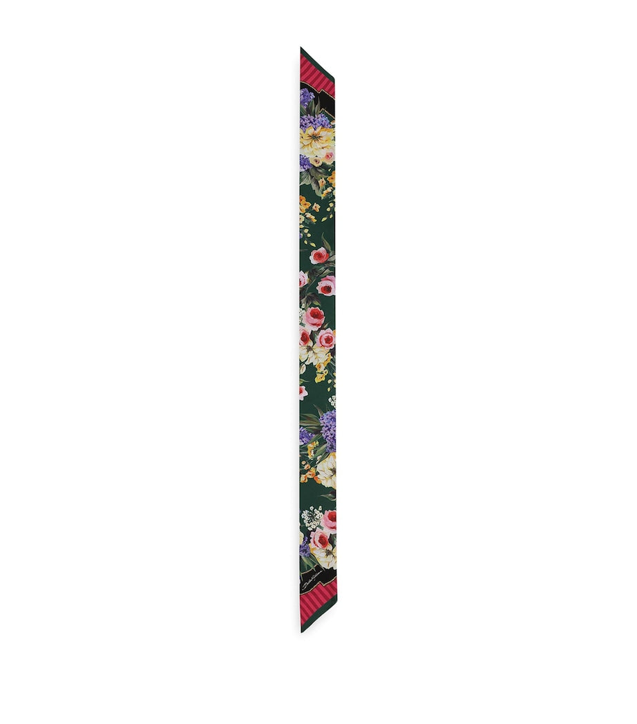 Dolce&Gabbana silk floral print scarf 6x100cm - British product