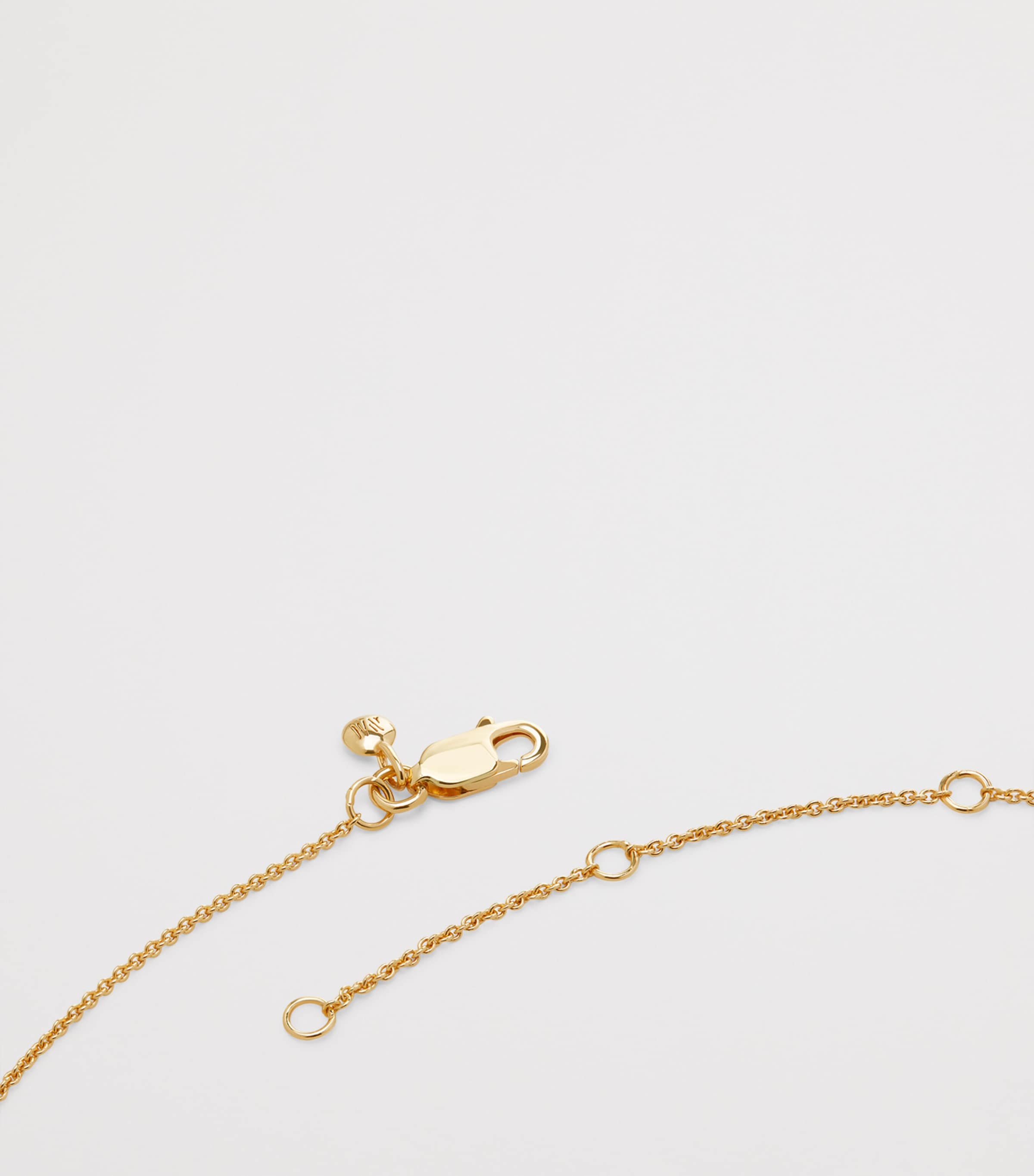 Monica Vinader gold vermeil and ruby birthstone necklace, imported from the UK
