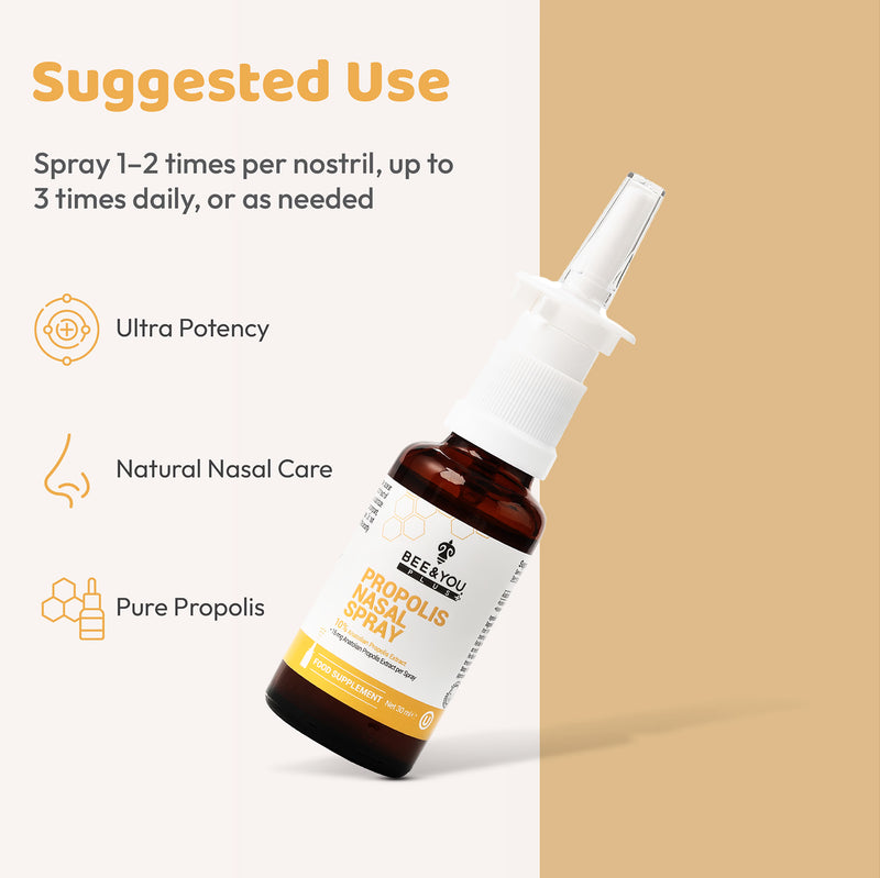 Bee&You Plus natural propolis nasal spray 30ml, UK version