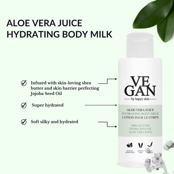 Vegan by Happy Skin Aloe Vera Hydrating Body Milk 100ml