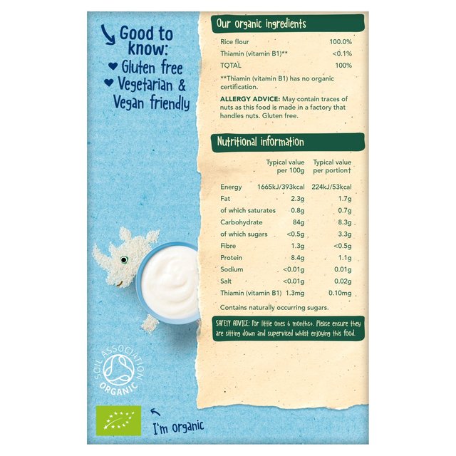 Organix Baby Rice Organic Cereal 6 mths+   100g