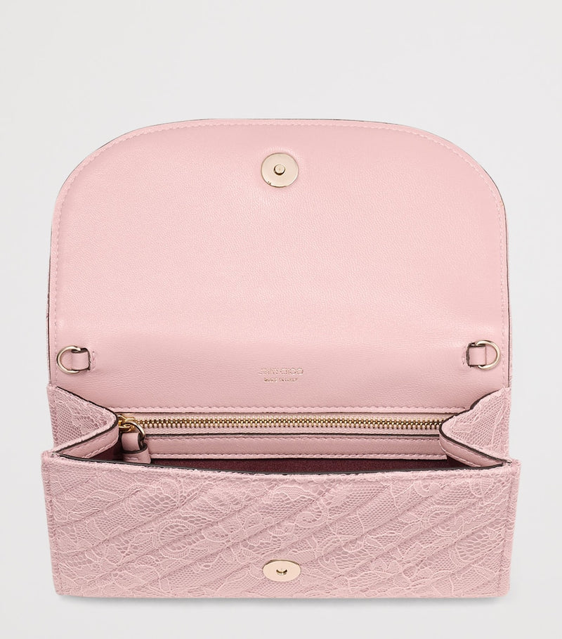 Jimmy Choo Curve chain wallet metallic leather H4cm W19cm, imported from the UK