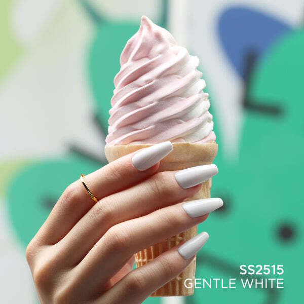 Bluesky gel polish Gentle White 10ml, imported from the UK