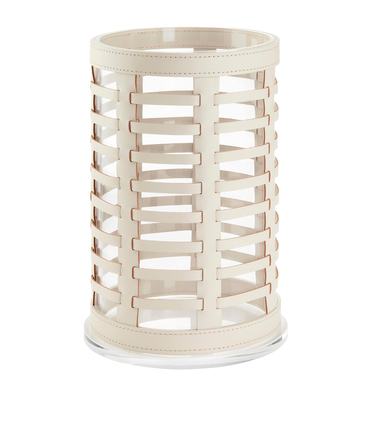 Riviere woven leather hurricane lantern 38cm - British product