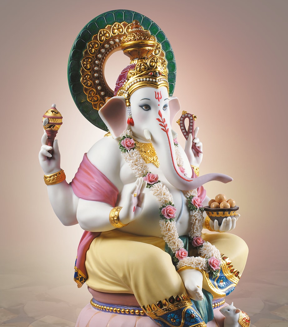 Lladró Lord Ganesha porcelain figurine 42cm, imported from the UK