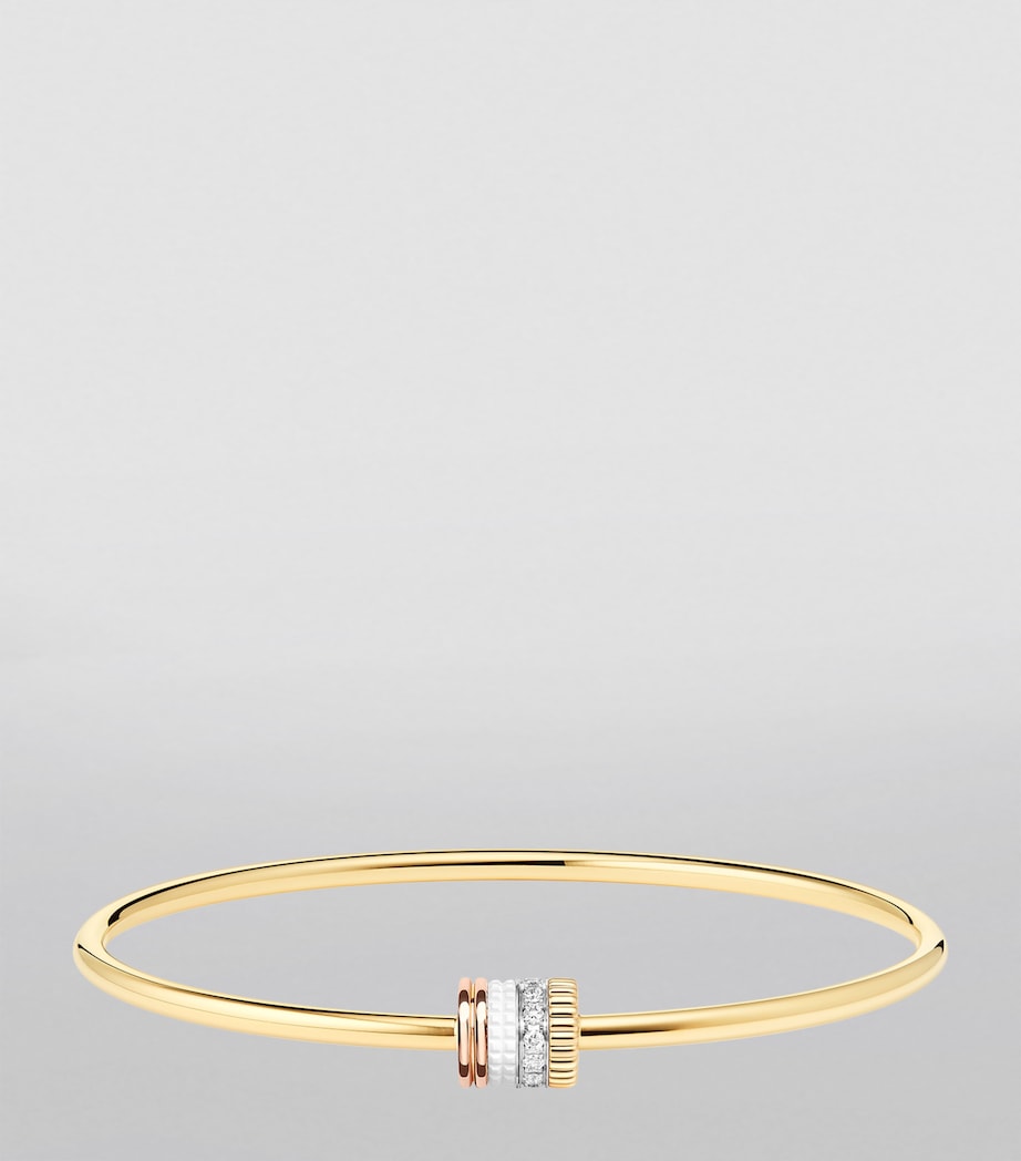 Boucheron Quatre White Edition gold diamond bangle (British brand)