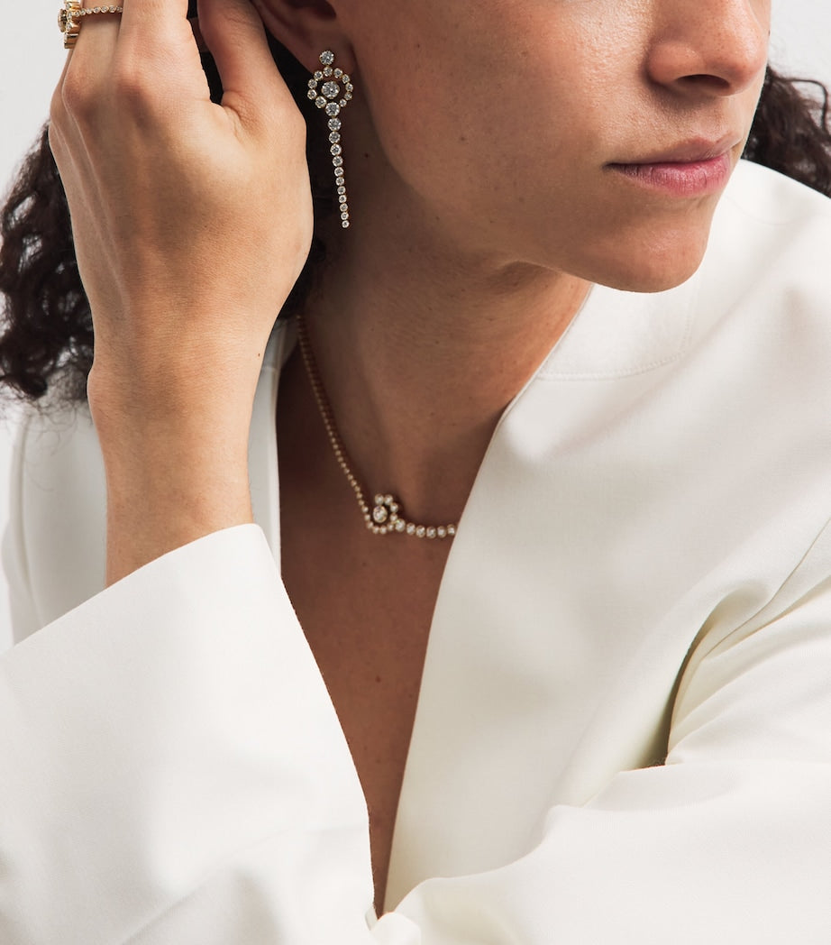 Sophie Bille Brahe yellow gold diamond Escargot de Rêve earrings (British brand)