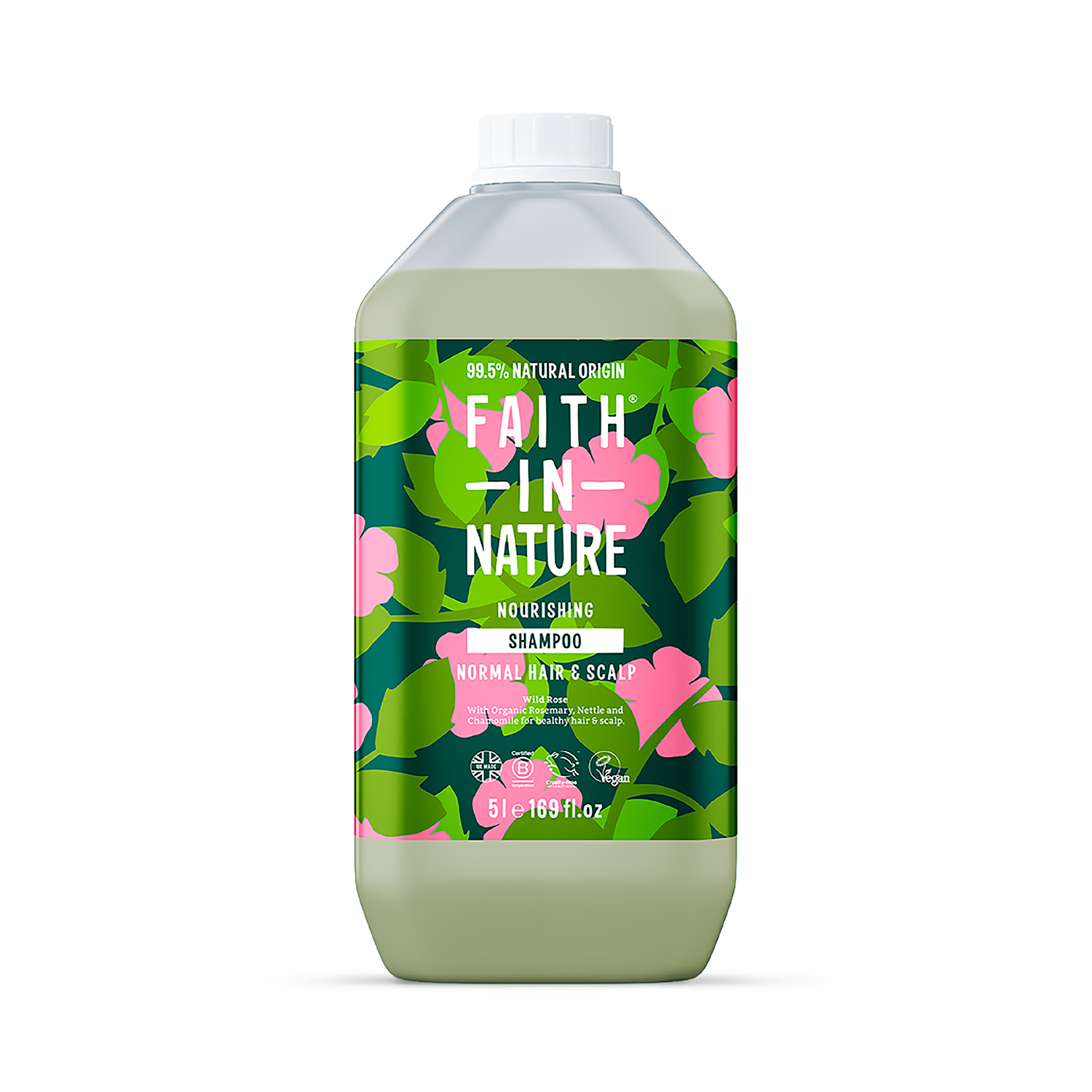 Faith In Nature Wild Rose shampoo 5L - British product