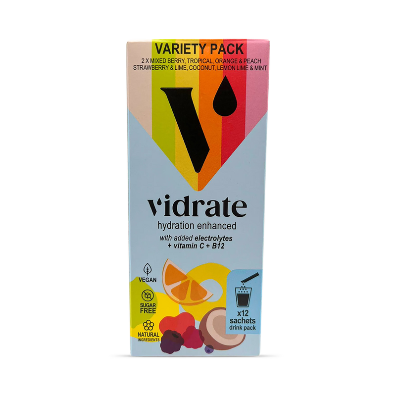 Vidrate hydration variety sachets 12 pack - British product