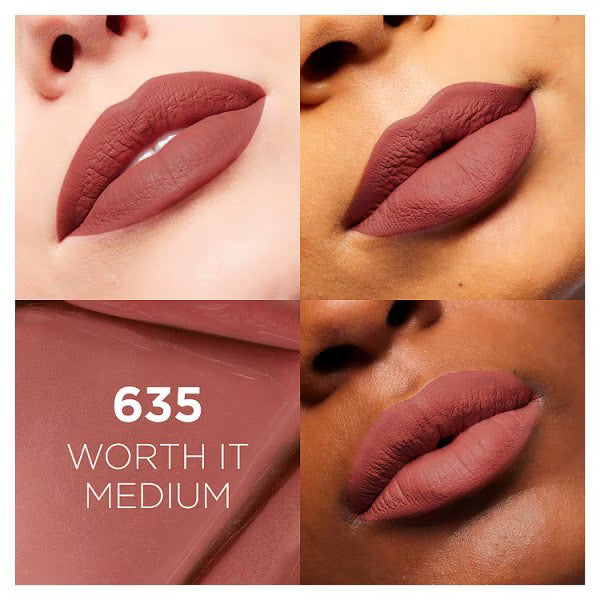 L'Oréal Paris Liquid Lipstick 635 Worth It Medium, UK version
