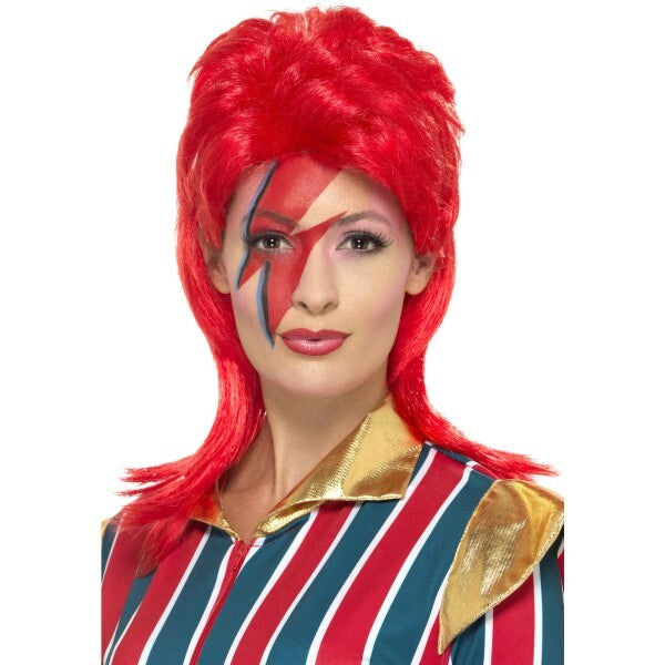 Smiffys Space Superstar wig red imported from the UK