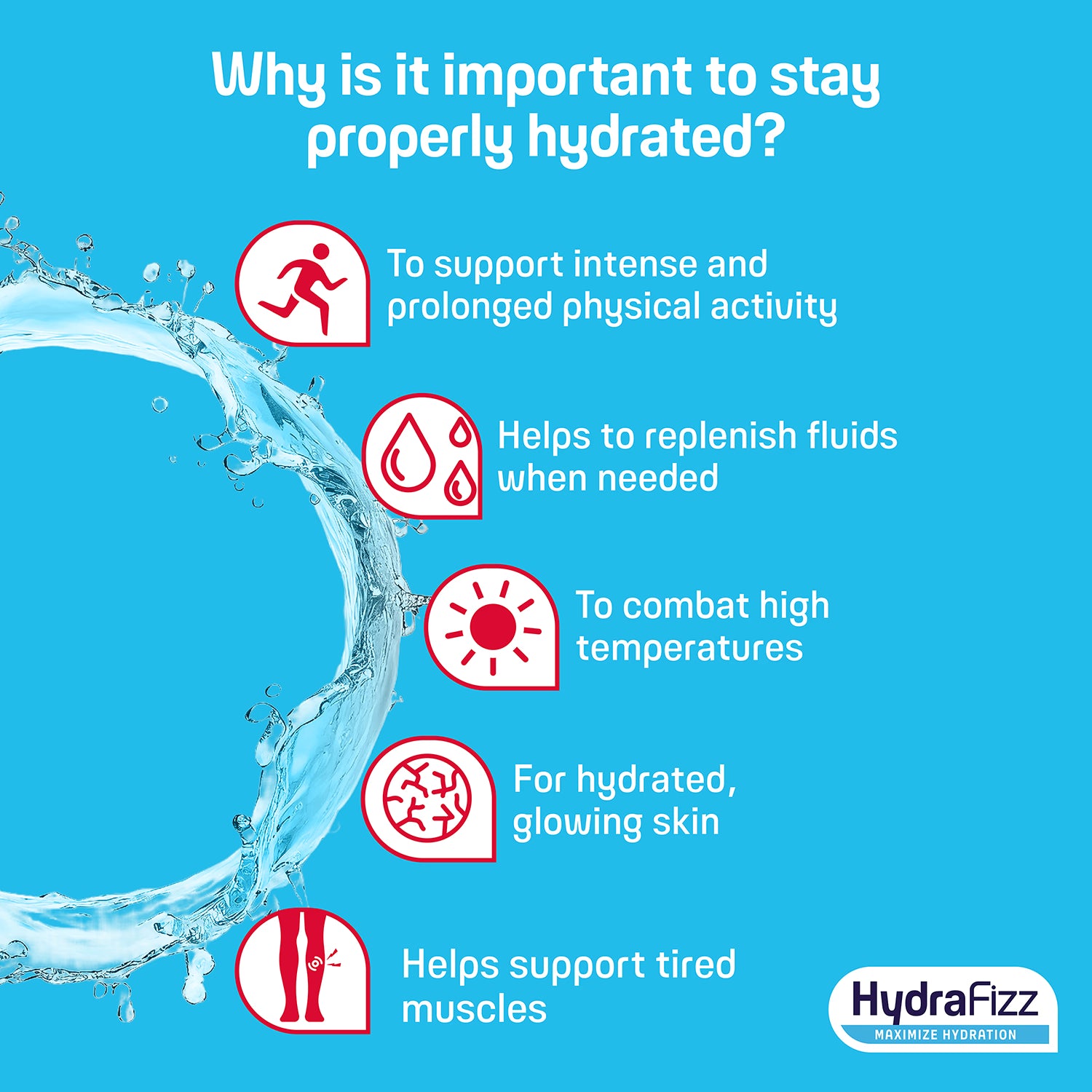 Hydrafizz Strawberry effervescent hydration tablets, imported from the UK