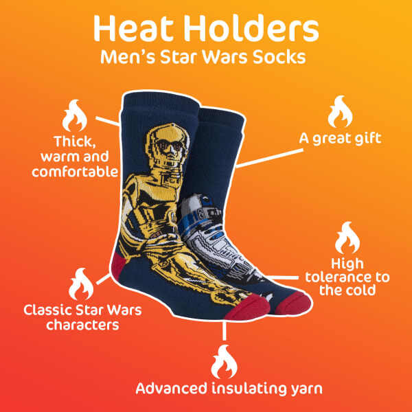 Heat Holders men's Star Wars thermal socks, UK version