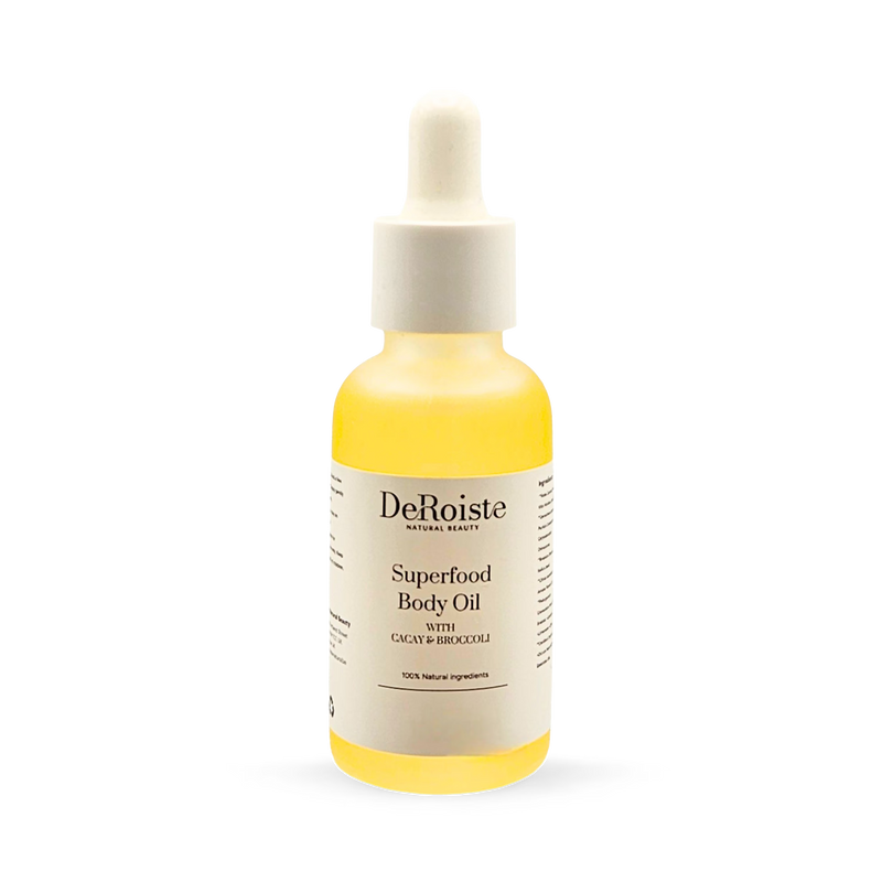 Superfood Body Oil hydrating formula, British brand
