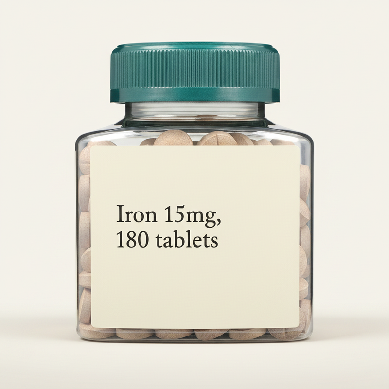 Holland & Barrett Iron Supplement 15mg 180 Tablets, UK version