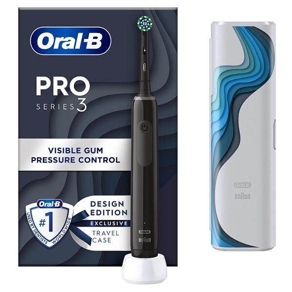 Oral-B Pro3 3500 Black Electric Toothbrush + Travel Case GOODS Superdrug   