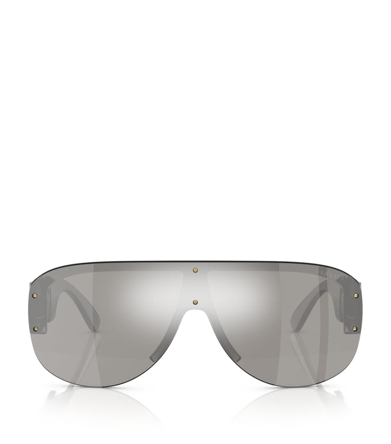 Lunettes de soleil aviateur Versace avec détail de tête de Méduse, version britannique