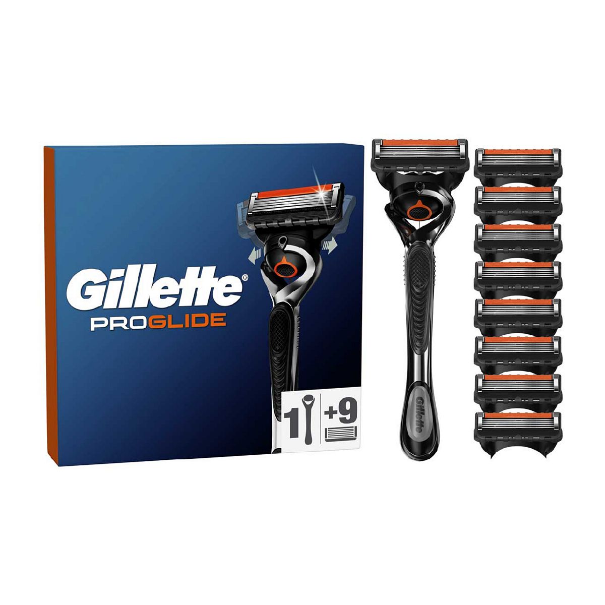 Gillette ProGlide Razor for Men 1 Gillette Razor 9 Blade Refills GOODS Boots   