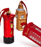 Harrods London Icons tree decorations set of 3, imported from the UK