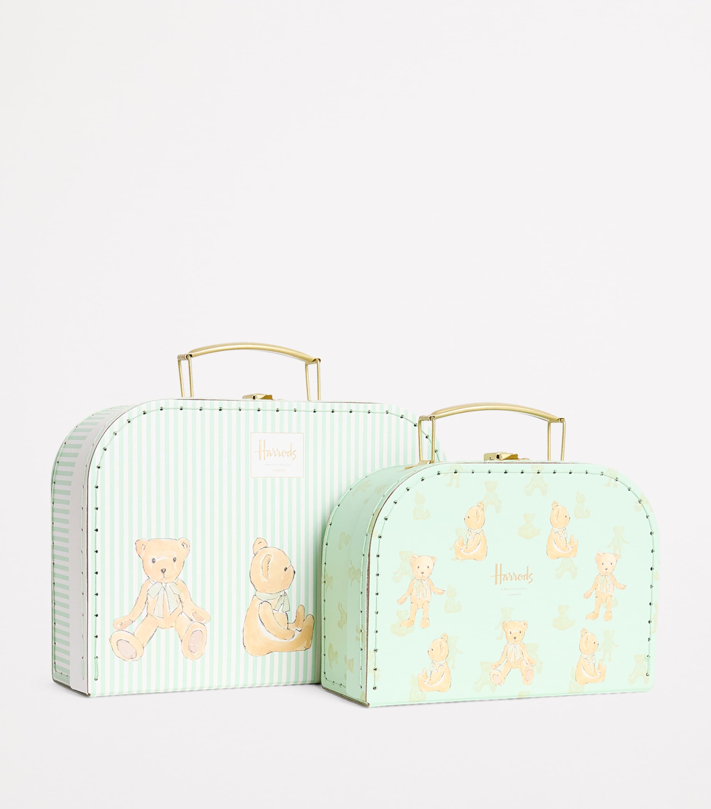 Harrods set of two carry cases with clasp fastenings, UK version