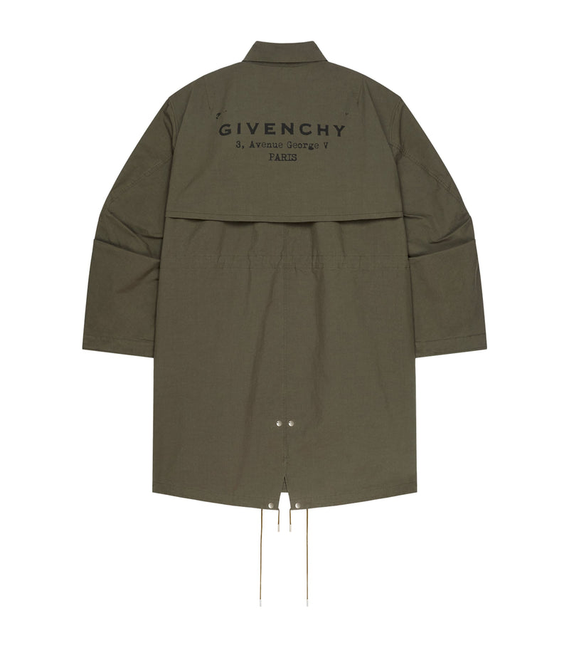 Givenchy oversized lang parka, britisk versjon