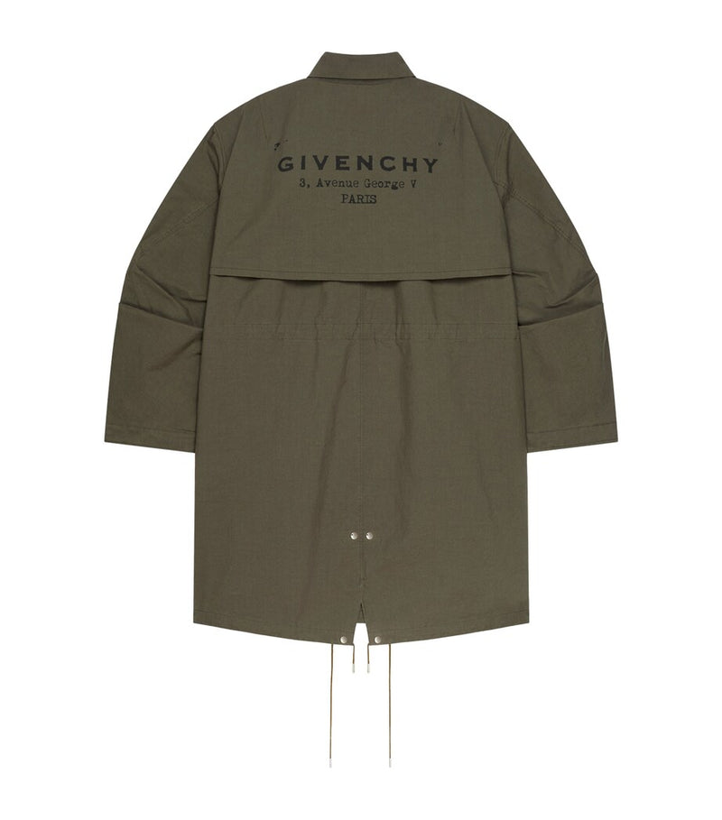 Givenchy oversized lang parka, britisk versjon