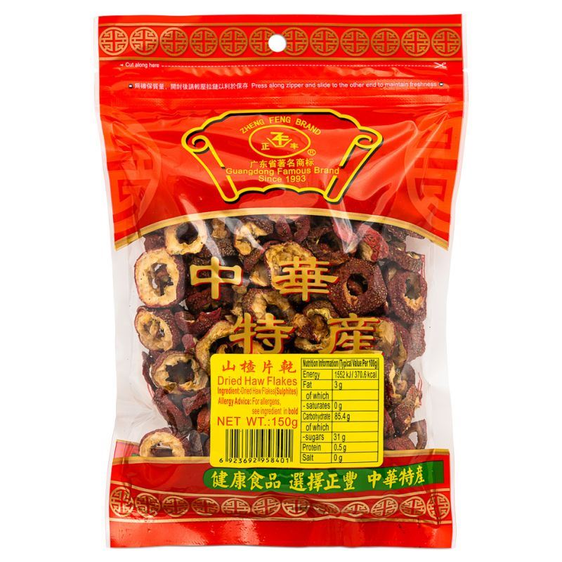 Zheng Feng dried haw flakes, hawthorn fruit snack - British product