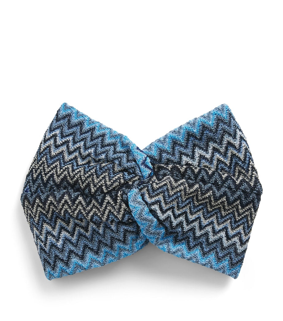 Missoni knot-front zigzag headband Italian accessory, imported from the UK