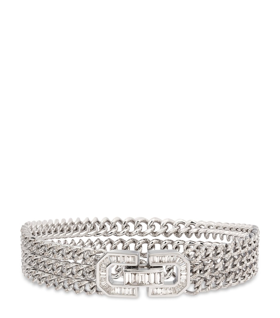 SHAY white gold diamond link bracelet (British brand)