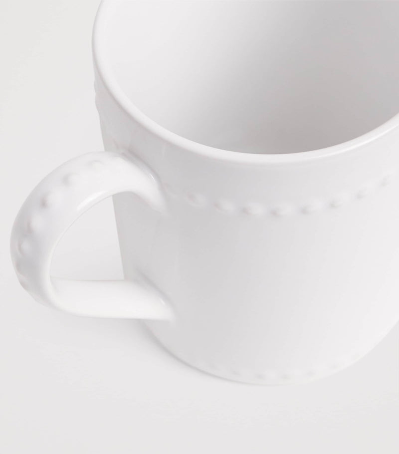 Harrods Brompton stoneware mug with embossed beads, UK version