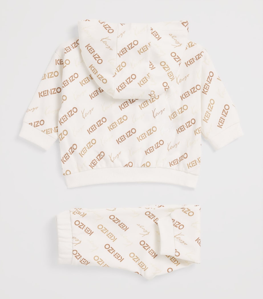 Kenzo kids cotton zip-up hoodie and sweatpants set for ages 6 months to 4 years, UK version